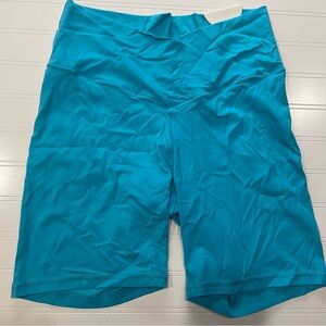 Offline By Aerie Blue Street Bike Shorts XL High Rise 7" Inseam New T1